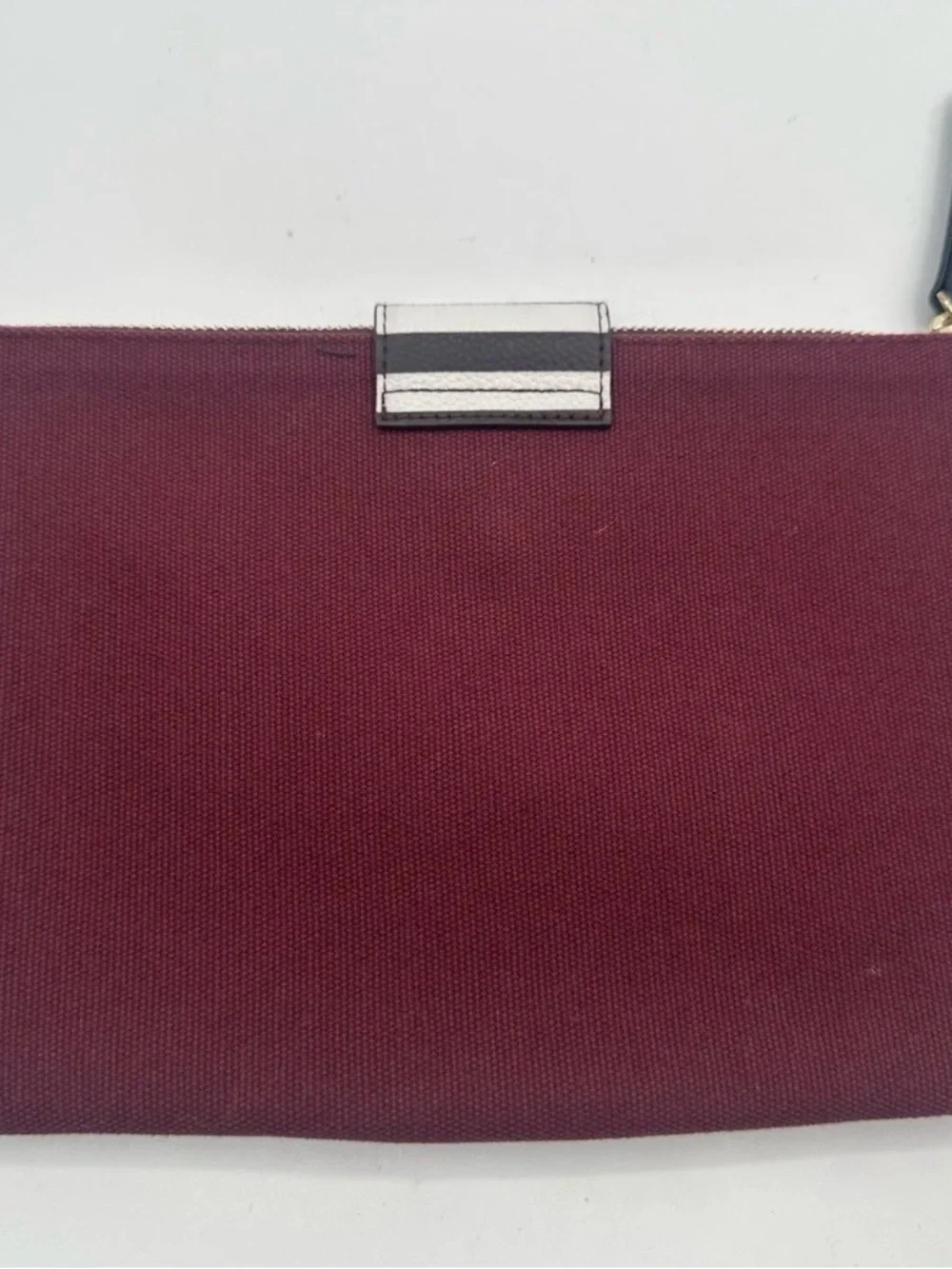 henri bendel Burgundy Canvas Pouch